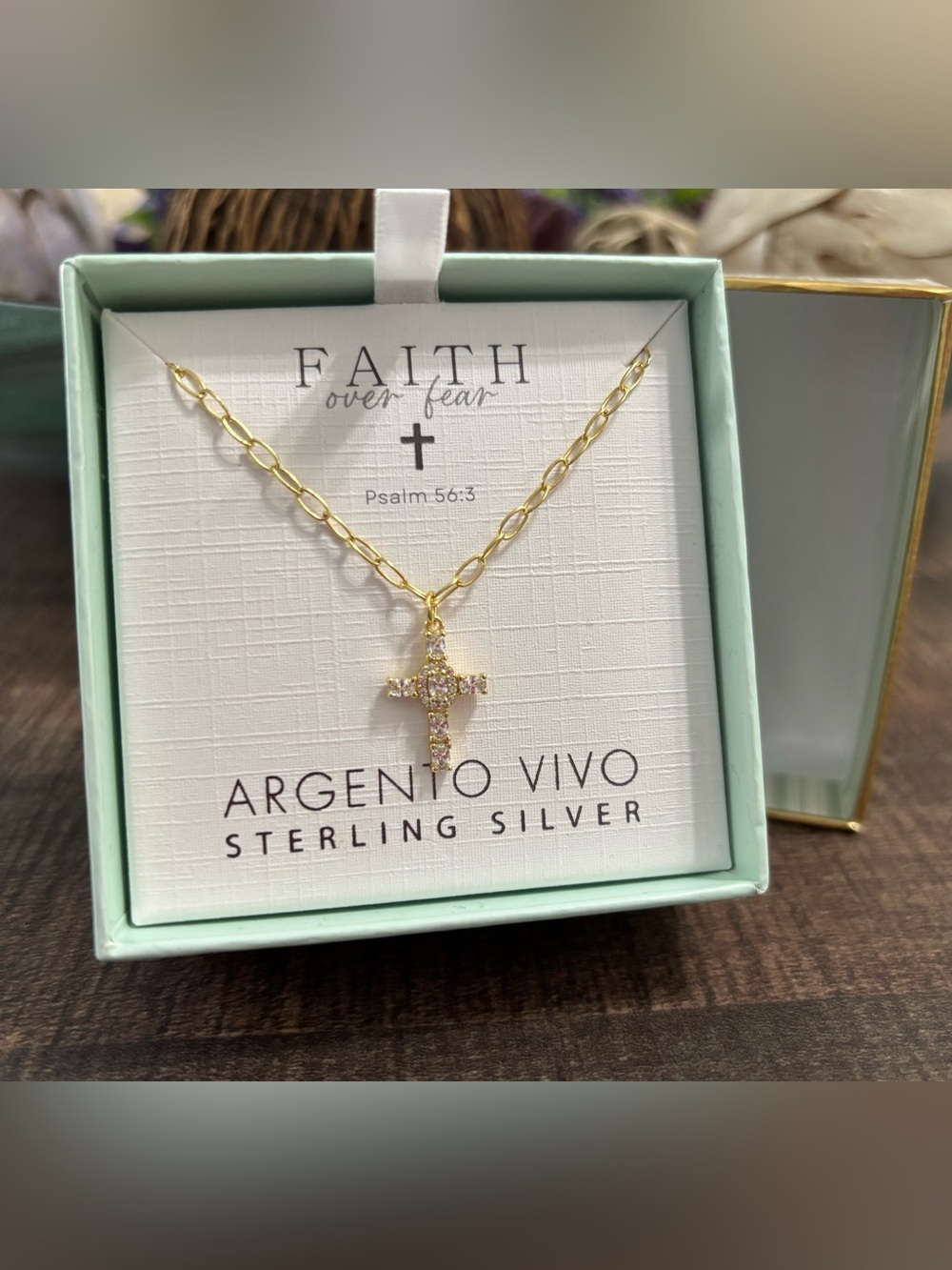 Argento Vivo Cross Pendant Necklace